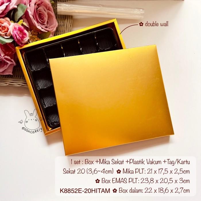 

10Pcs Kotak Polos Kuning Mika Sekat K8852| Box Nastar|Lapis|Cek Varian