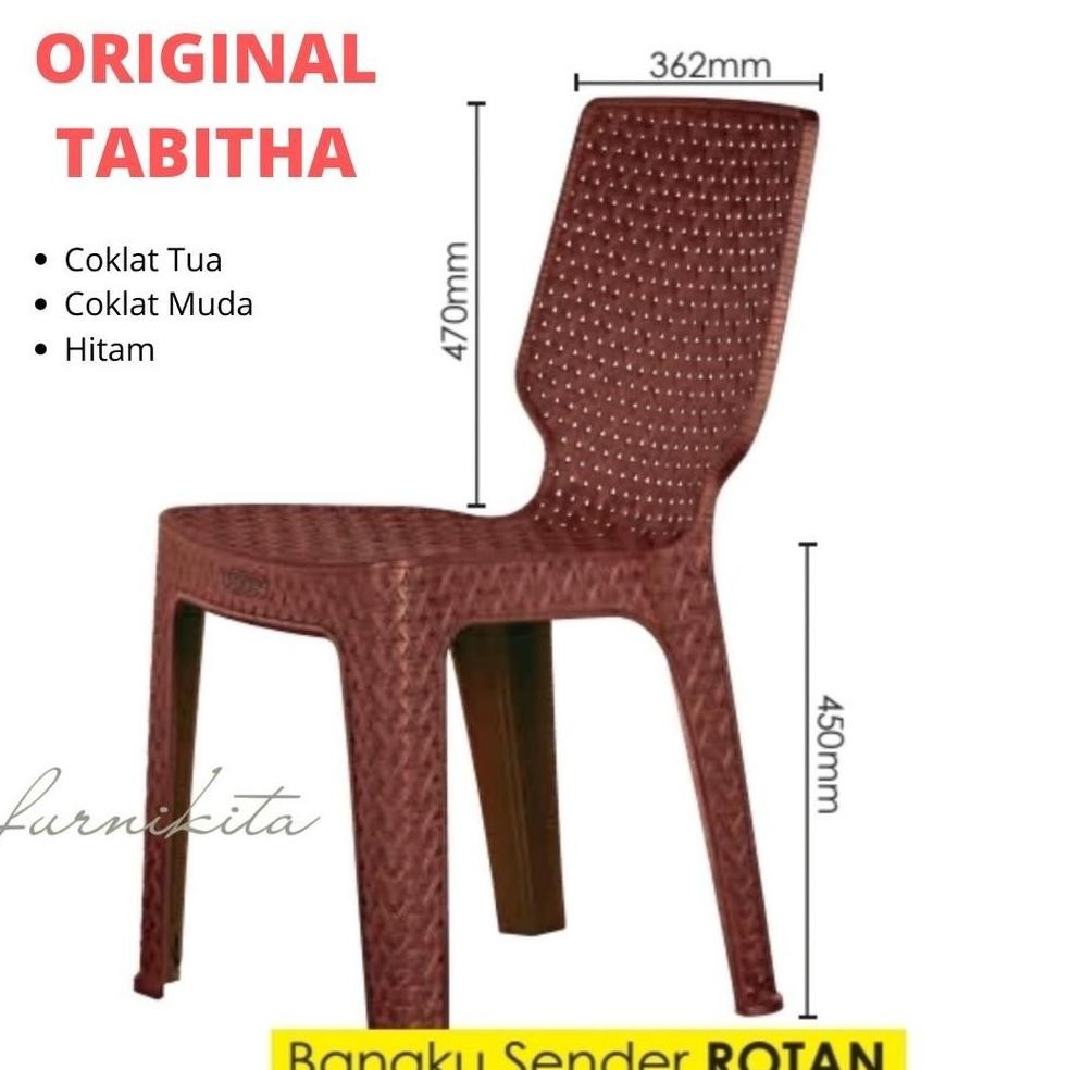 KURSI PLASTIK ROTAN SENDER KURSI MAKAN KURSI PESTA TABITHA