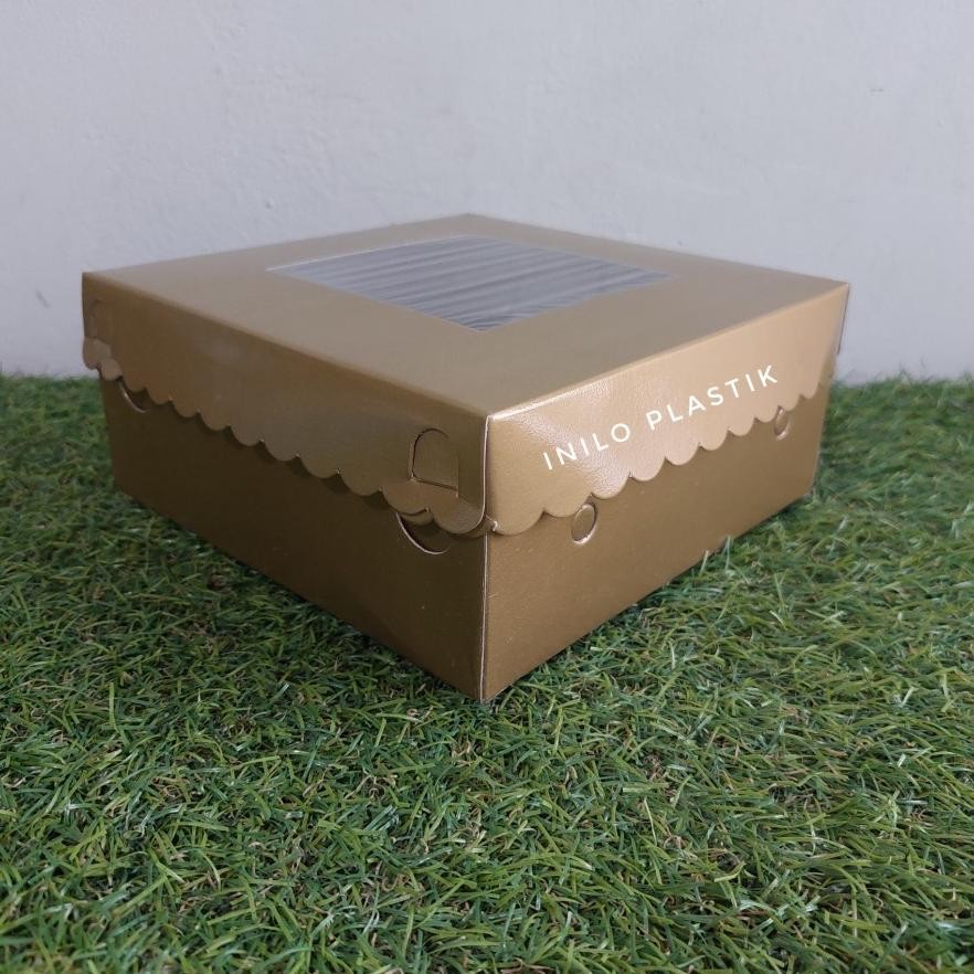 

Wd-54 Ty69 @100Pcs Dus Tart Gold 25X25X9,5/ Box Kue 25 Cm / Dus Tart 25 X25X9,5Cm Termurah