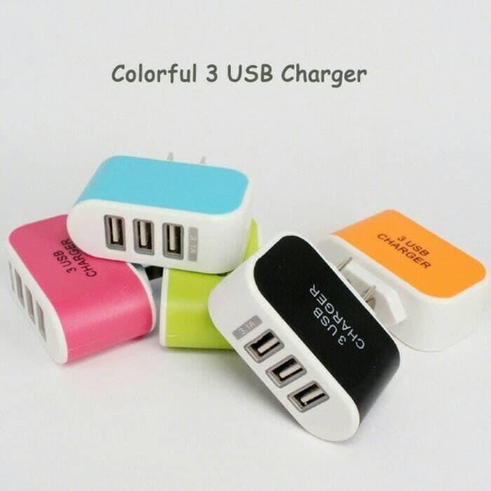 Kepala Charger 3 Port Usb 3.1A Fast Charging / Kepala Adaptor 3 Port