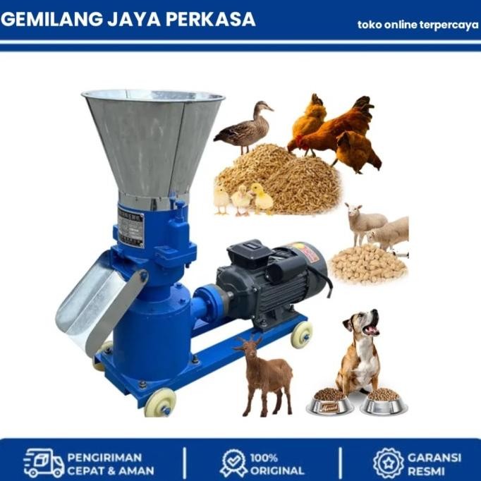 Terlaris Mesin Pelet Cetak Pakan Ikan Hewan Ternak Golden Power Japan Set Dinamo Motor 4,5Kw 220V