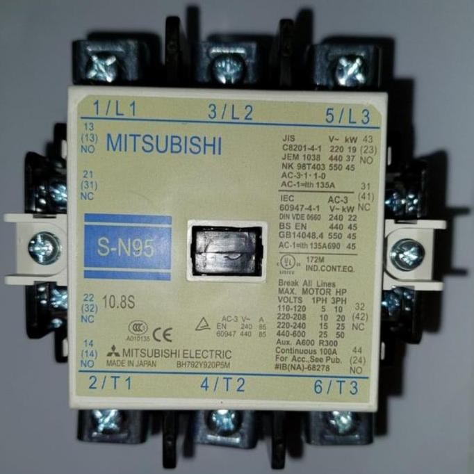 Kontaktor Mitsubishi SN 95 220v - Contactor Mitsubishi SN 95 Termurah