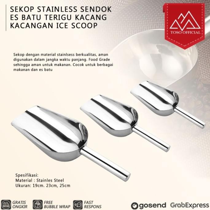 

Terlaris Sekop Es Batu Stainless Sendok Es Tepung Beras Gula Kacang Ice Scoop