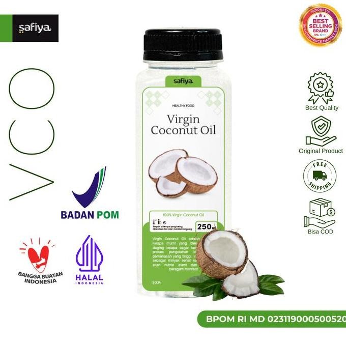 

EXP LAMA SAFIYA VIRGIN COCONUT OIL 250 ML VCO MINYAK KELAPA MURNI