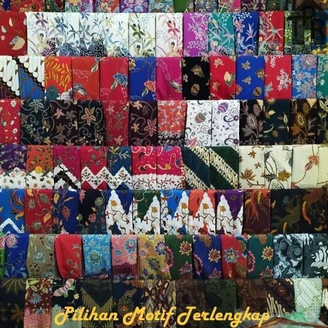 Kain Batik Pekalongan Seri Sekar Mekar 220X115Cm. Cap Cent Unggul Jaya Termurah