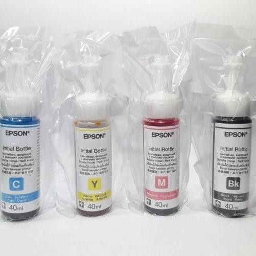 TERBARU - Tinta EPSON ASLI 100% 664 (40ml) loosepack L120, 1 set.