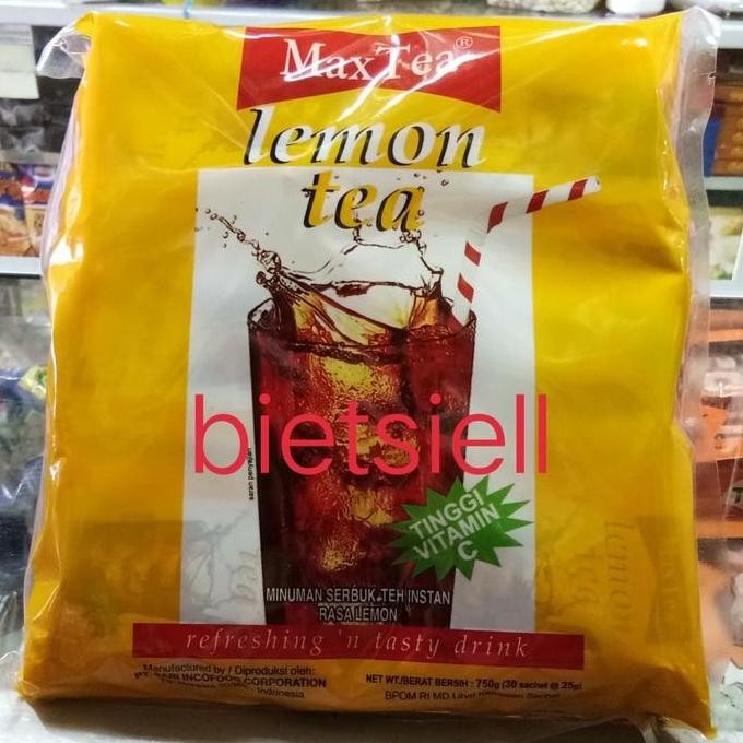 

ready stock max tea lemon tea 25 gr 30 sachet/bag