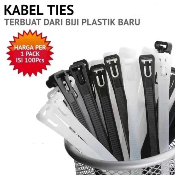 

Tali Tis/Kabel Ties/Cable Tie 25Cm/25 Cm (3,6 X 250Mm) Isi 100 Pcs Baik