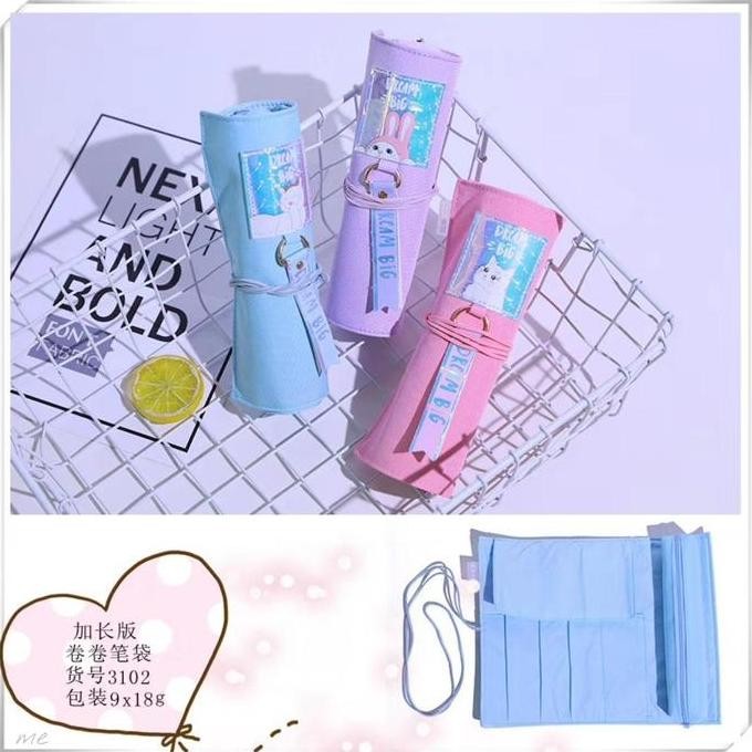 

ASB Tempat Pinsil Gulung Roll Pencil CaseKosmetik Korea Style Animal Impor