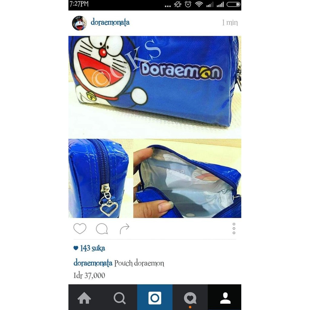 

ASB pouch doraemon tempat pensil kosmetik