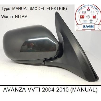 KACA SPION AVANZA VVTI 2004-2010 (MANUAL MODEL ELEKTRIK) - HITAM