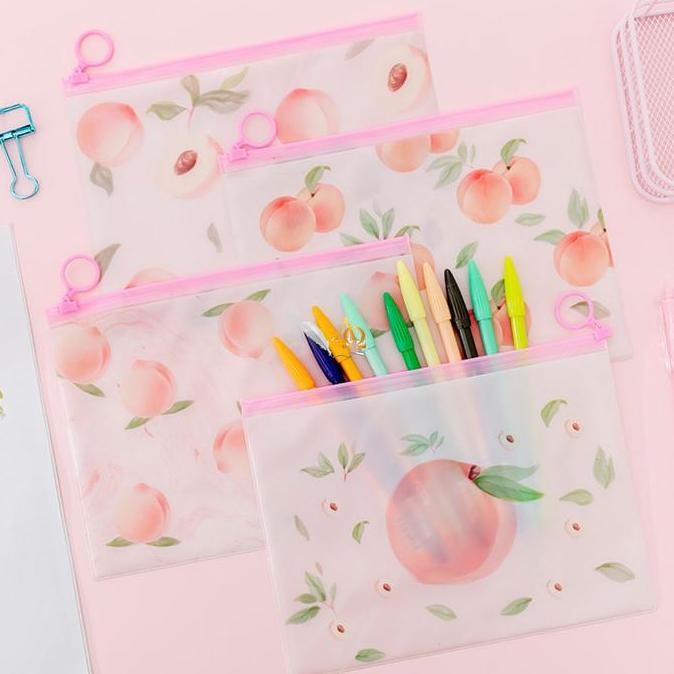 

ASB Tempat Pensil Unik / Zipper Bag Edisi Peach Imut