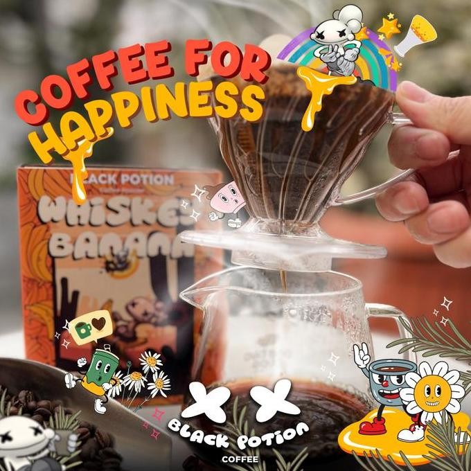 

ready stock Whiskey Banana (NO alcohol) By Black Potion Roastery Roasted Specialty Coffee Bean Biji Utuh Kopi -GMV