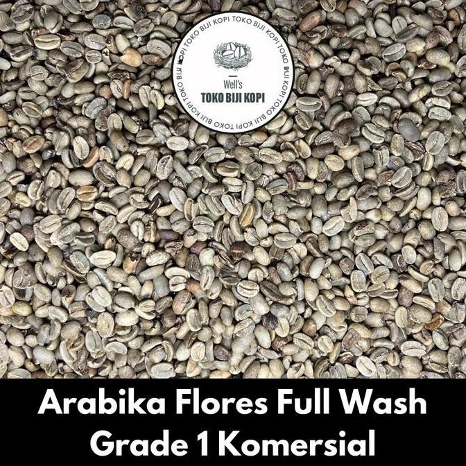 

ready stock Green Bean Kopi Arabika Flores Bajawa Full Wash Grade 1 Komersial - 1 kg
