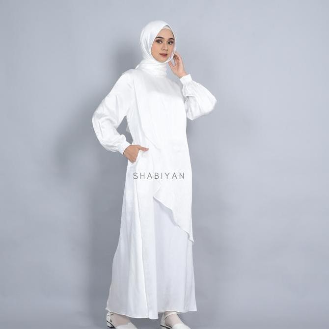 Gamis Wanita Cradenza Silk Polos Premium 535