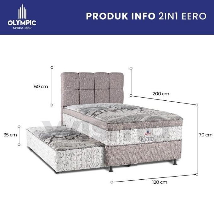 ready Kasur Springbed Sorong 2in1 Twin Eero / Kasur Sorong Olympic Plushtop