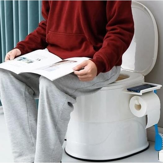 closet toilet duduk portable + ember untuk lansia & ibu hamil - toilet duduk portable serbaguna