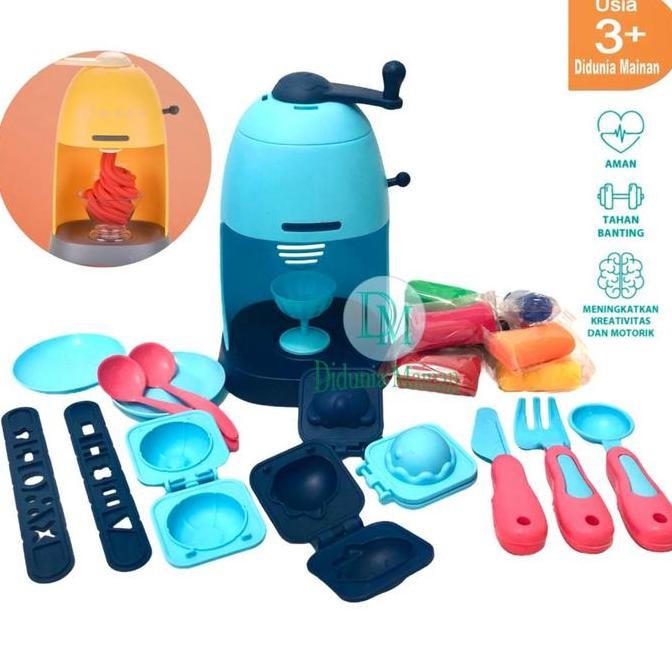 baru !!! Mainan lilin play fun doh mesin cetakan es krim anak win doh ice cream