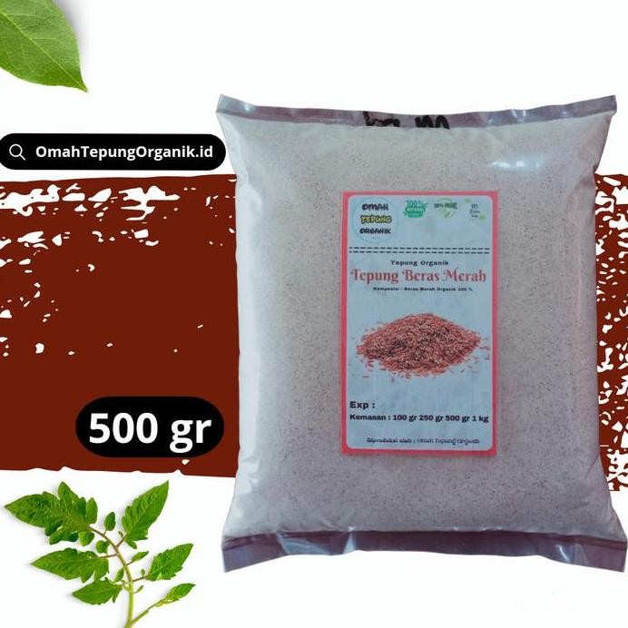 

Terlaris Tepung Beras Merah Organik 500 Gram/Tepung Mpasi/Bubuk Beras Merah