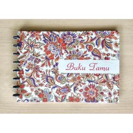 

ready !!! Buku Tamu Kancing Batik Bunga