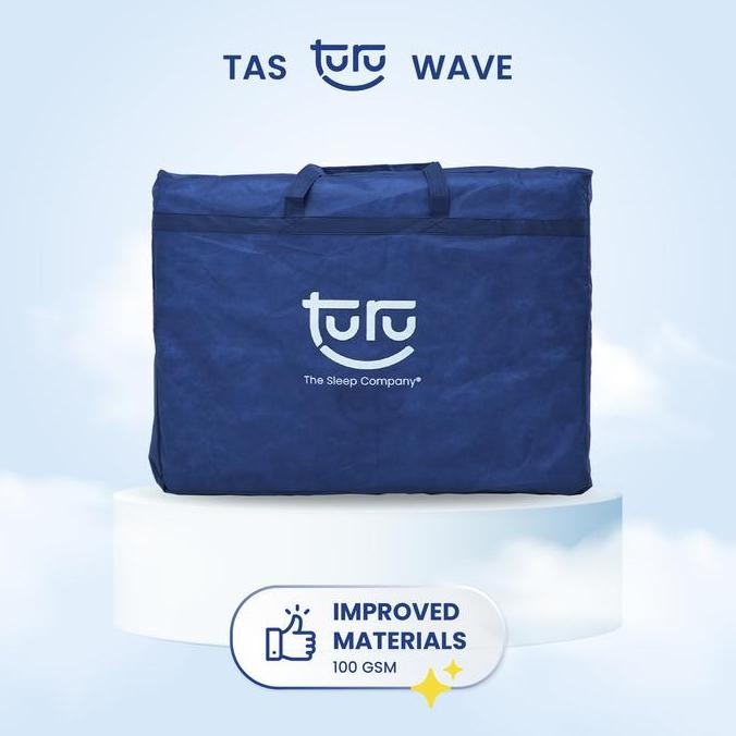 TURU Tas Bag Cover Kasur Lipat TURU Wave Spunbound Tebal - Dark BluE