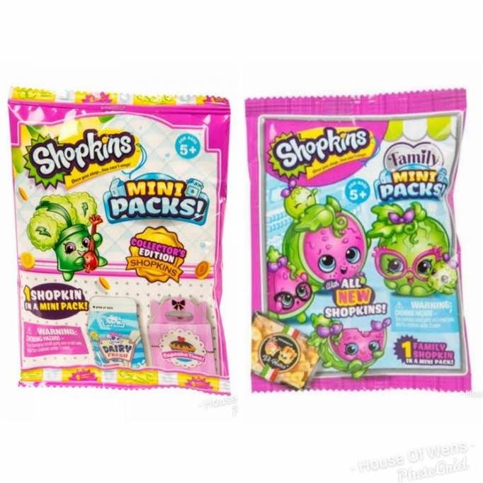 baru !!! SHOPKINS FAMILY MINI PACKS - MAINAN ANAK SHOPKINS ORIGINAL