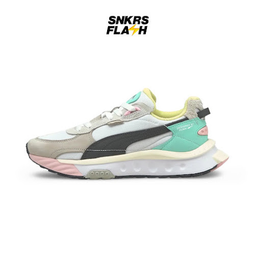 PUMA Wild Rider Layers White Ebony Sepatu Sneakers Pria - 38069703 - Size 42.5