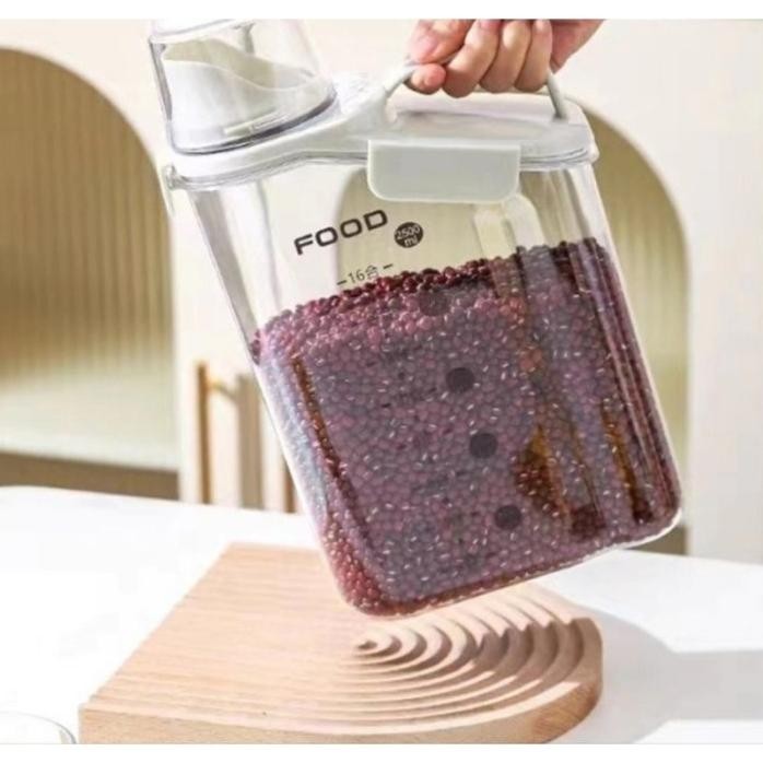 

Terlaris New Tempat Storage Jar Toples Sereal Beras Biji-Bijian Tepung Terigu/