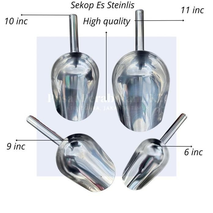 

Terlaris Skop Es Batu Beras Tepung Stainless Steel 6 , 9 , 10 , 11/ Sendok Es Batu Tebal / Sendok Skop Serbaguna / Sekop Es Serbaguna