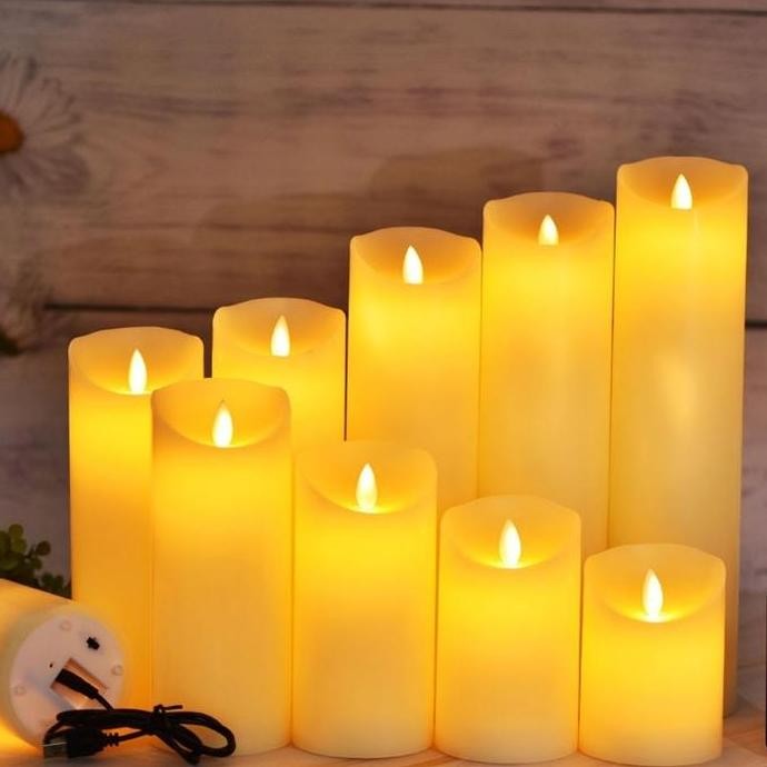 Lilin Led Api Bergoyang Model Charger