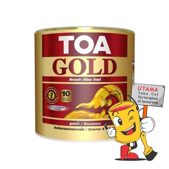 TOA Gold Water Based Cat Kubah Emas GW707 Europe Gold 1 Liter