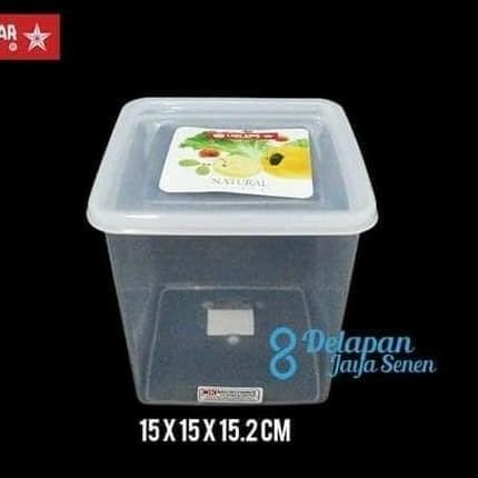 /////] Kotak Sealware Segi Plastik Awet Kuat Tebal Premium Lion Star 15x15x15CM Tempat Makanan Snack