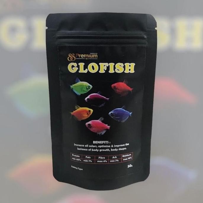 Terlaris Pelet Ikan Premium 88 Ikan Hias Kecil Glo Fish Glow Fish Tetra