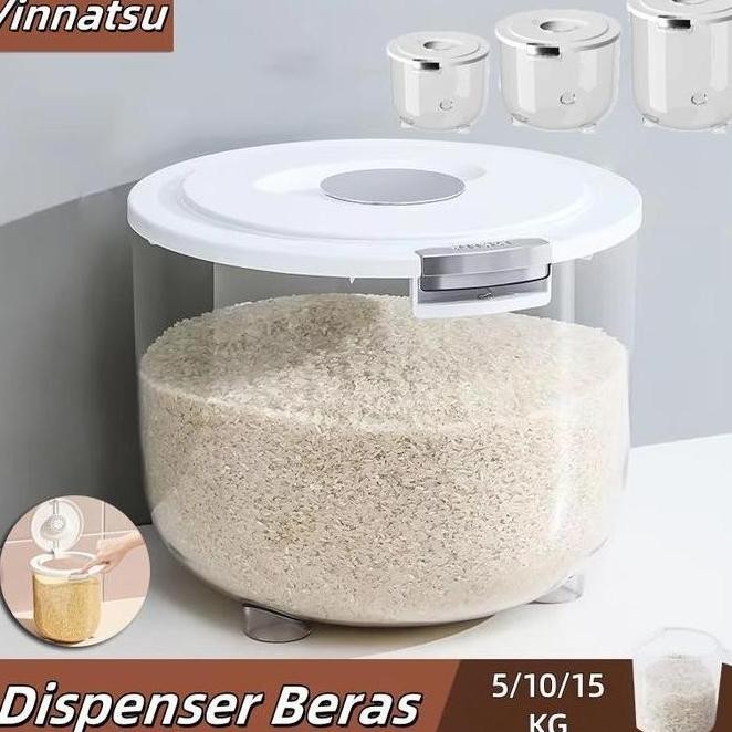 

Terlaris [Vinnatsu]Rice Bucket Beras Anti Dan Serangga 5/10/15Kg Wadah Beras Wadah Penyimpanan Makananbiji-Bijian Tepung Rice Box