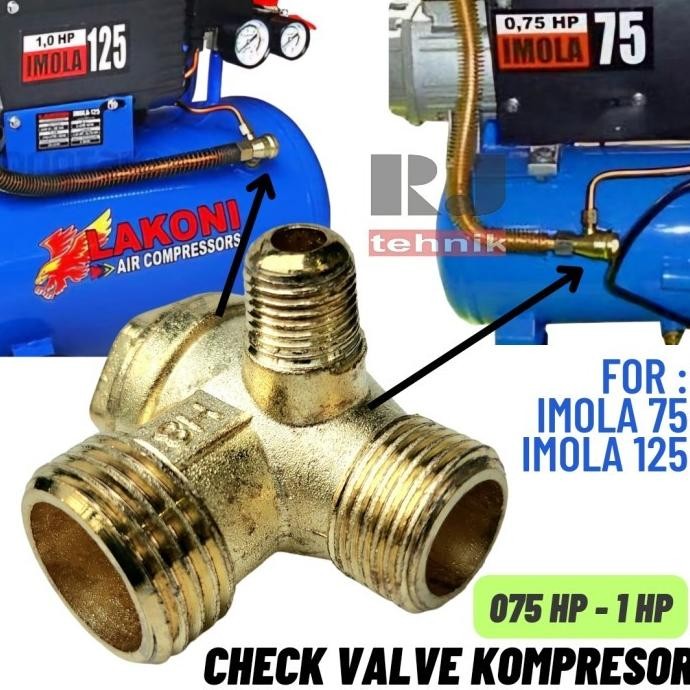Promo Nepel Check Valve Kompresor Angin Lakoni / merek lain 3/4 - 1HP COD