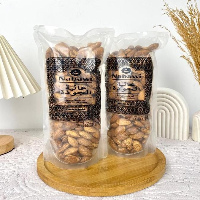 

Buruan serbu] Kacang Almond Kulit 500gram/Kacang Almond Original California/Grosir Oleh Oleh Haji Umroh