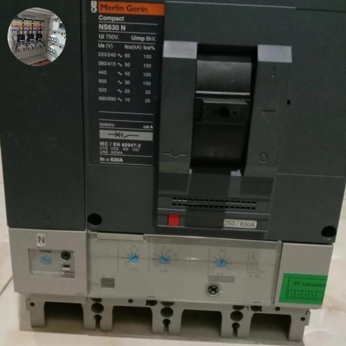 Mccb Merlin Gerlin Ns630N 4P 630Amper Oroginal 50Ka