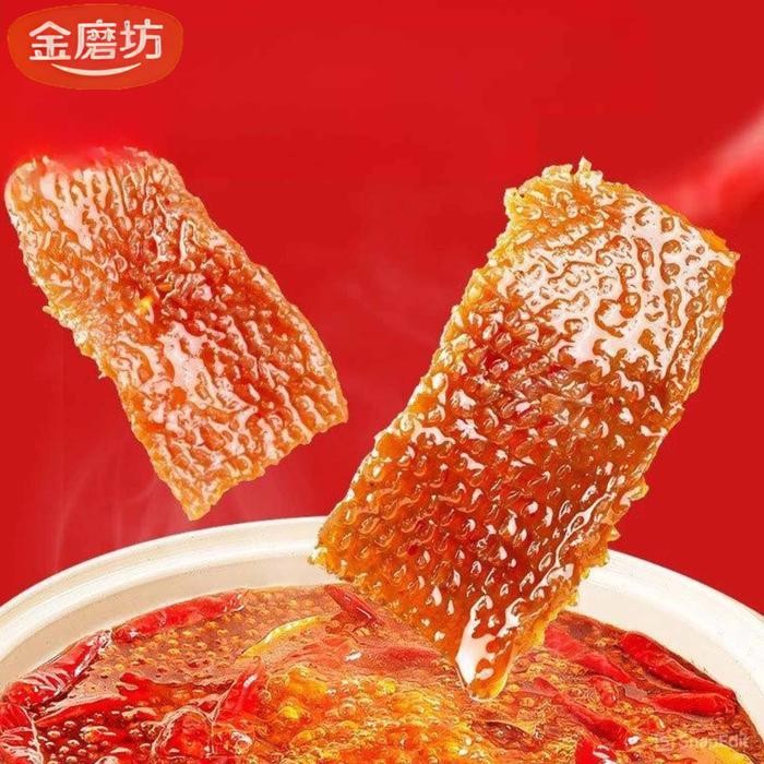 

Golden Mil / Hot Pot Vegetarian Tripe Hot & Spicy / Makanan Ringan Bentuk Babat Rasa Pedas
