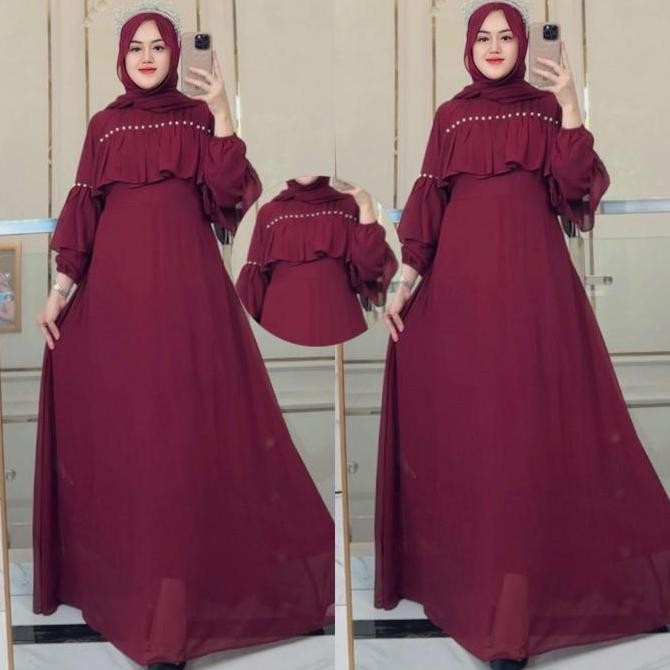Ella Trendy Gamis Sabrina Wanita Muslim Dewasa
