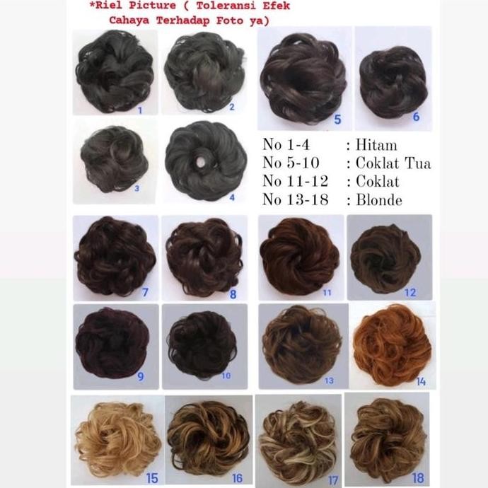 GC IKAT RAMBUT WIG RAMBUT PALSU KONDE CEPOL RAMBUT BERVOLUME UNTUK PESTA KARET RAMBUT PALSU WIG CEPO