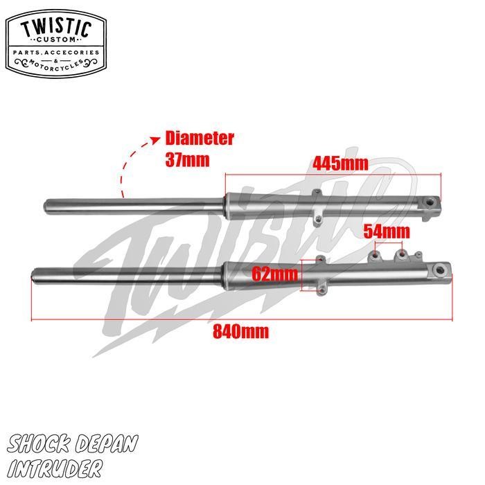 Shockbreaker Tabung As Shock Sok Shok Depan 37Mm Intruder Style Breaker Sokbreaker Shokbreaker Motor