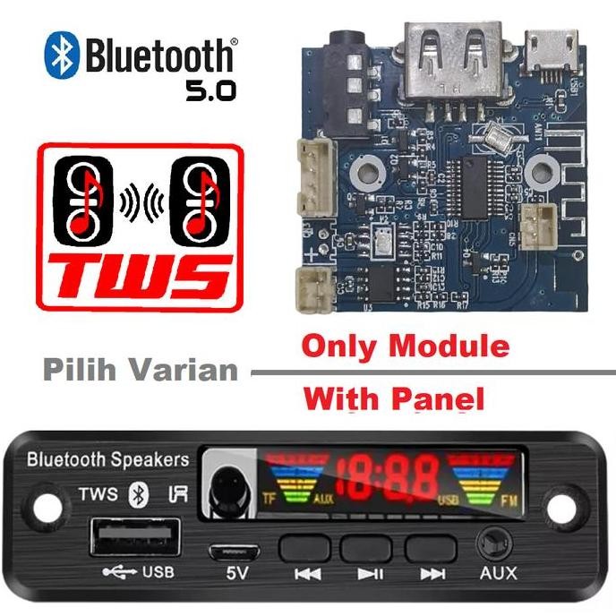 KIT MODUL Bluetooth 5.0 TWS MP3 USB Lossless PLAYER FM Radio Remote