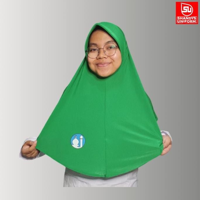 Jilbab al azhar / jilbab sekolah warna hijau/ bergo sd al azhar LC