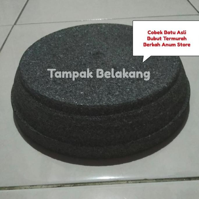

Cobek Batu Asli Bubut Termurah 20cm & Ulekannya BS09