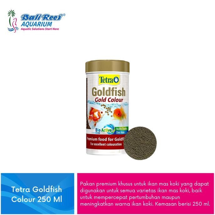 Terlaris Pakan Pelet Ikan Mas Koki Tetra Goldfish Colour 250 Ml