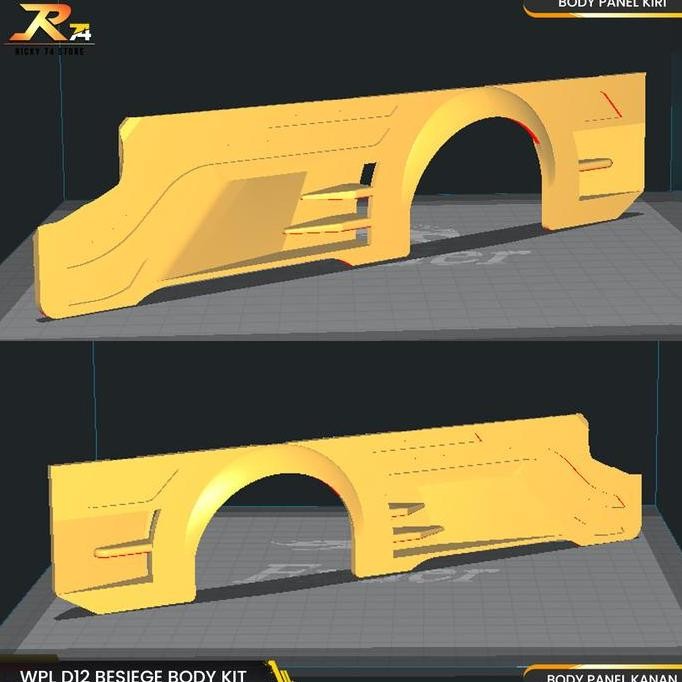 Diskon Wpl D12 Body Kit Set Besiege - Body Part Rc Drift 3D Print