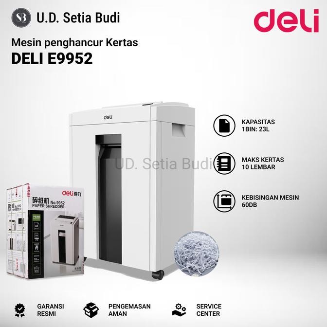 

NEW Deli Paper Shredder E9952 Mesin Penghancur Kertas Deli E9952 Kapasitas 10 Lembar 23L