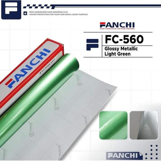 

ROLL Sticker FANCHI FC560 Glossy Metallic Candy Light Green 50cm ROLL