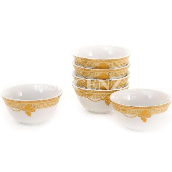 BEBAS ONGKIR - 12pc Mangkuk Nasi / Mangkok Kecil Vicenza S18 padi lily