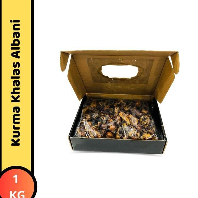 

Kurma khalas Albani 1Kg Premium Al saad Best Quality - kurma Elshanum Organik Arabian Food Snack Makanan
